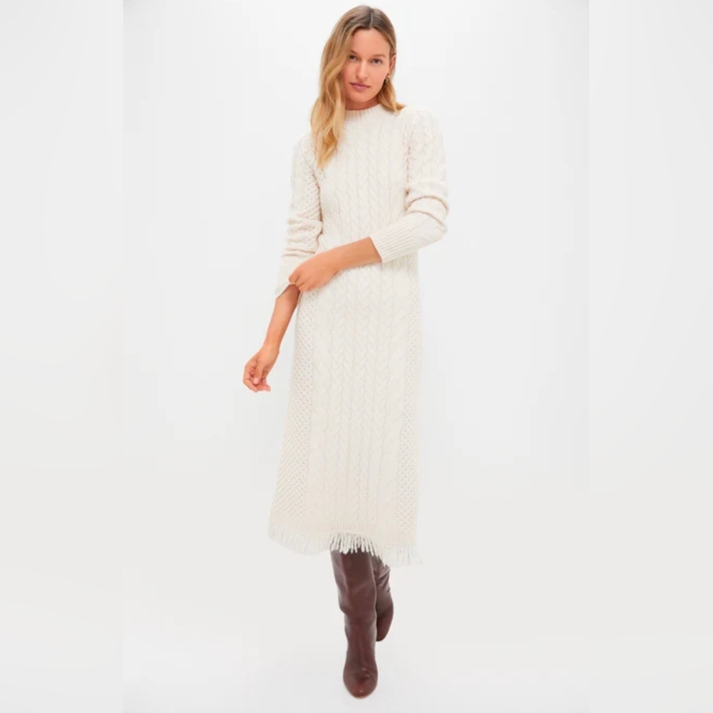 Tuckernuck x Hyacinth House Freya Fringe Sweater Midi Dress